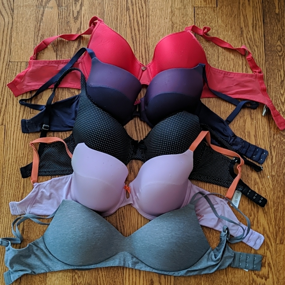 Set of 5 Bras 32DD DKNY Aerie Chantelle Fine Lines